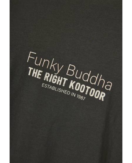 FUNKY BUDDHA Μακρυμάνικη μπλούζα με branded τύπωμα FBM012-003-07 FOREST NIGHT FW25/26