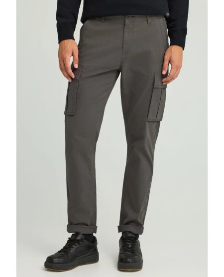 FUNKY BUDDHA Ανδρικό comfort cargo παντελόνι - The essentials FBM012-002-02 DK GREY FW25/26
