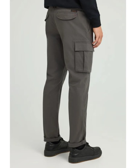 FUNKY BUDDHA Ανδρικό comfort cargo παντελόνι - The essentials FBM012-002-02 DK GREY FW25/26