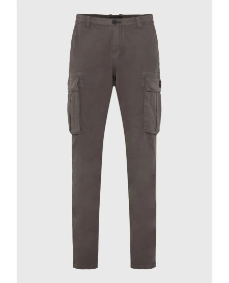 FUNKY BUDDHA Ανδρικό comfort cargo παντελόνι - The essentials FBM012-002-02 DK GREY FW25/26