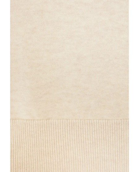 FUNKY BUDDHA Ανδρικό βαμβακερό πουλόβερ - The essentials FBM012-001-09 IVORY MEL