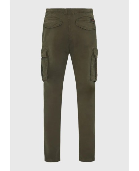 FUNKY BUDDHA Ανδρικό comfort cargo παντελόνι - The essentials FBM012-002-02 DUSTY OLIVE