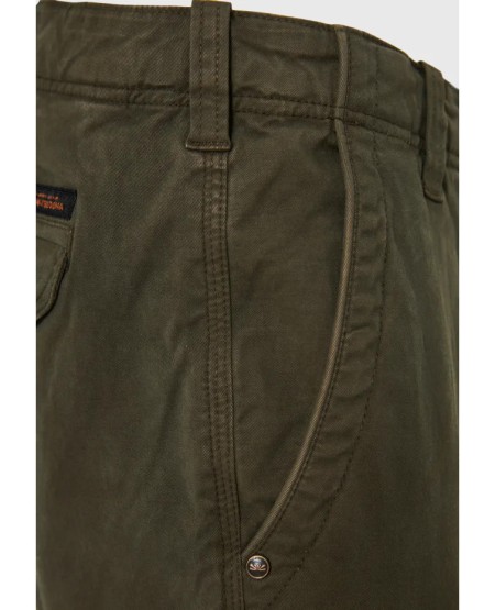 FUNKY BUDDHA Ανδρικό comfort cargo παντελόνι - The essentials FBM012-002-02 DUSTY OLIVE