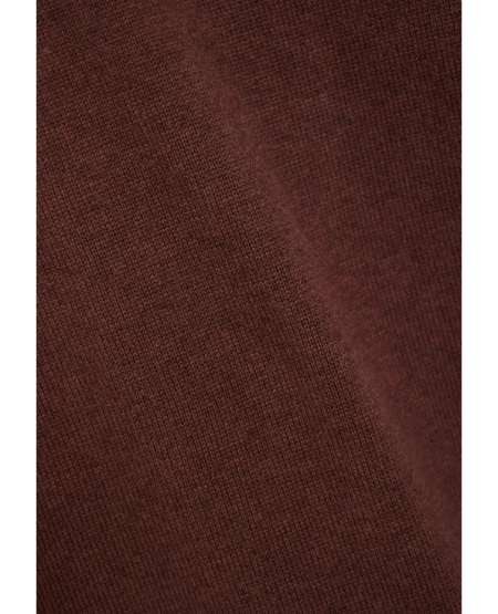 FUNKY BUDDHA Ανδρικό βαμβακερό πουλόβερ - The essentials FBM012-001-09 CHOCOLATE MEL