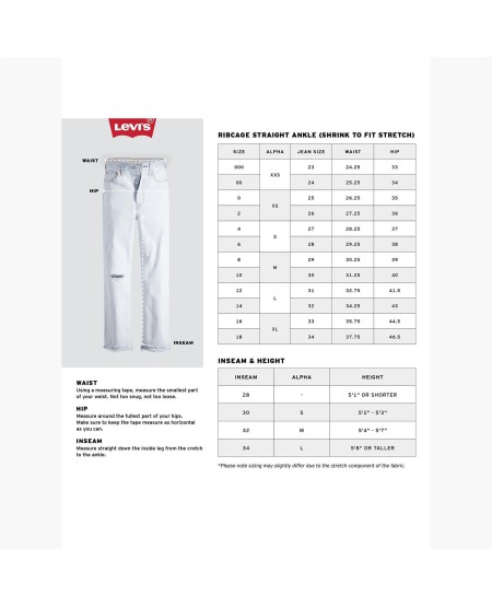LEVI'S® ΓΥΝΑΙΚΕΙΟ ΤΖΙΝ ΠΑΝΤΕΛΟΝΙ RIBCAGE STRAIGHT ANGLE 726930117