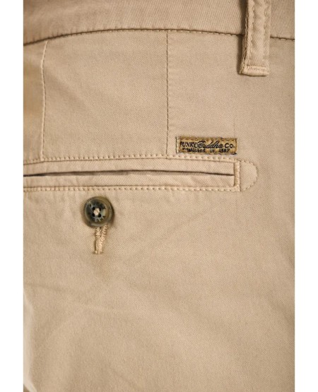 FUNKY BUDDHA Ανδρικό chino παντελόνι - The essentials FBM013-001-02 GREIGE