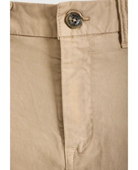 FUNKY BUDDHA Ανδρικό chino παντελόνι - The essentials FBM013-001-02 GREIGE