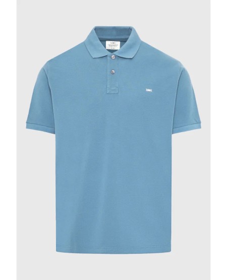 FUNKY BUDDHA Essential μπλούζα πόλο από βαμβάκι FBM013-001-11 BLUE HEAVEN