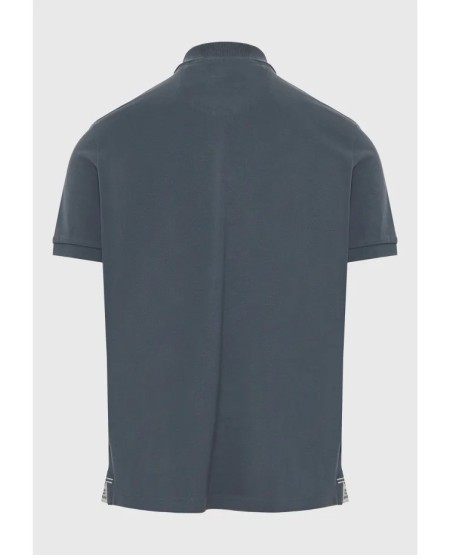FUNKY BUDDHA Essential μπλούζα πόλο από βαμβάκι FBM013-001-11 DK GREY