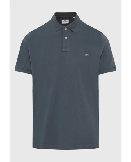 FUNKY BUDDHA Essential μπλούζα πόλο από βαμβάκι FBM013-001-11 DK GREY
