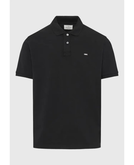 FUNKY BUDDHA Essential μπλούζα πόλο από βαμβάκι FBM013-001-11 BLACK