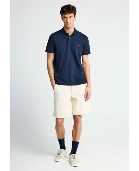 FUNKY BUDDHA Essential cotton polo shirt FBM013-001-11 NAVY