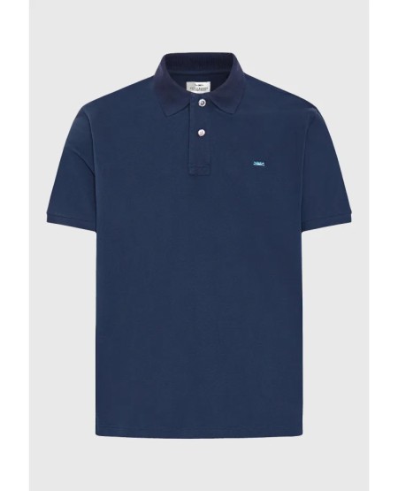 FUNKY BUDDHA Essential μπλούζα πόλο από βαμβάκι FBM013-001-11 NAVY