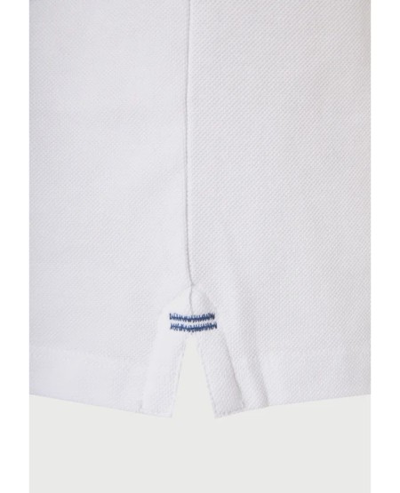 FUNKY BUDDHA Essential μπλούζα πόλο από βαμβάκι FBM013-001-11 WHITE