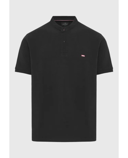 FUNKY BUDDHA Ανδρική essential μπλούζα polo FBM013-003-11 BLACK