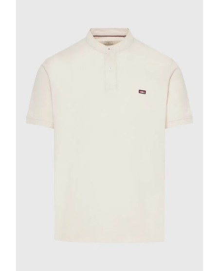 FUNKY BUDDHA Ανδρική essential μπλούζα polo FBM013-003-11 OFF WHITE