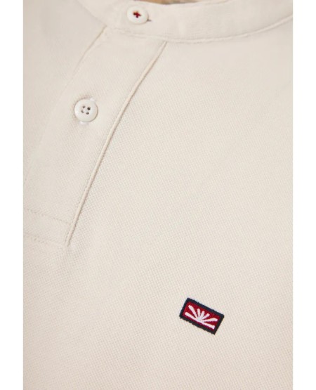 FUNKY BUDDHA Ανδρική essential μπλούζα polo FBM013-003-11 OFF WHITE