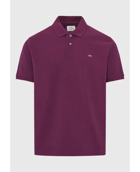 FUNKY BUDDHA Essential μπλούζα πόλο από βαμβάκι FBM013-001-11 GRAPE JUICE