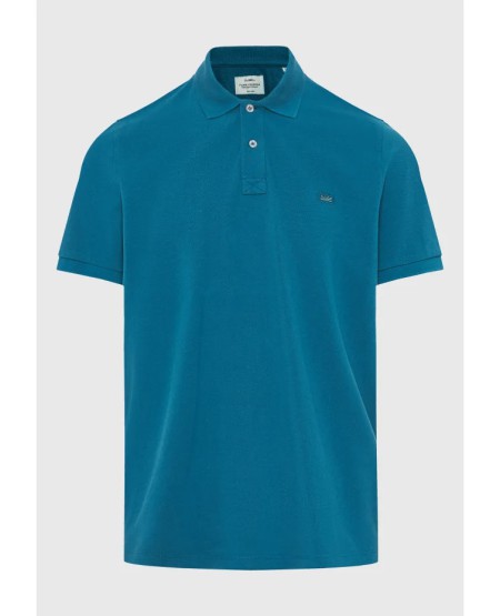 FUNKY BUDDHA Essential cotton polo shirt FBM013-001-11 OCEAN DEPTH