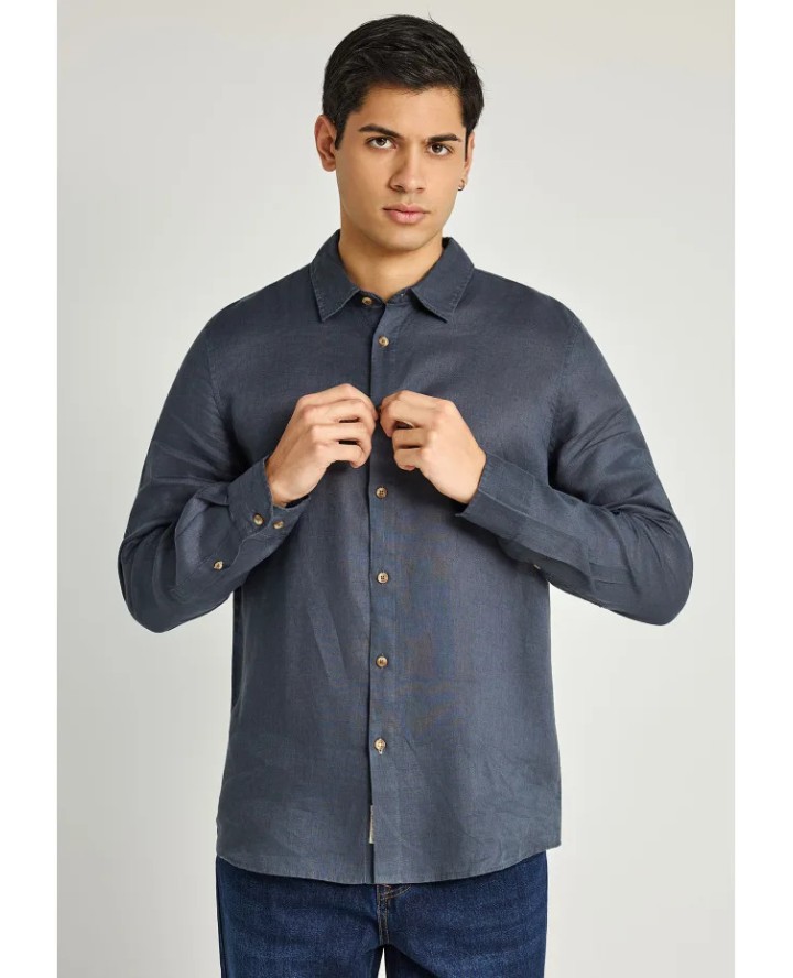 FUNKY BUDDHA Men's linen shirt - The...