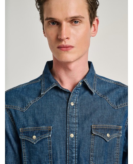 STAFF JEANS ΑΝΔΡΙΚΟ ΤΖΙΝ ΠΟΥΚΑΜΙΣΟ 5-616.029.B2.055