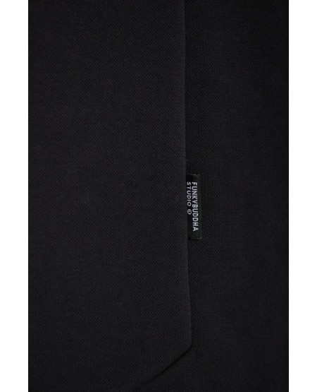 FUNKY BUDDHA  Ανδρική βερμούδα αθλητική FBM013-055-03 BLACK