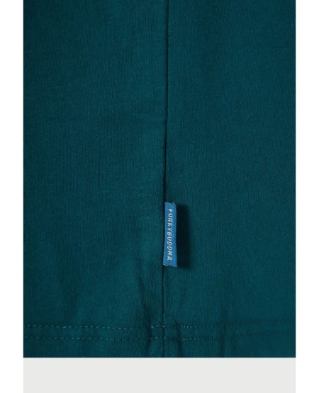 FUNKY BUDDHA  Ανδρικό t-shirt με τύπωμα στην πλάτη  FBM013-074-04 EMERALD