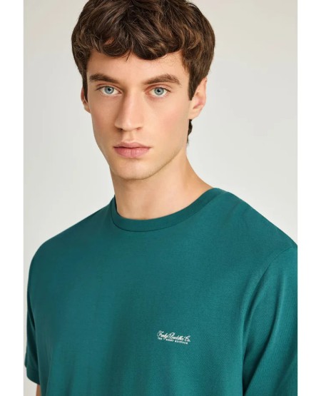 FUNKY BUDDHA Ανδρικό μονόχρωμο T-shirt - The basics collection FBM013-001-04 MEDITERRANEA