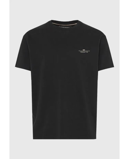 FUNKY BUDDHA Ανδρικό μονόχρωμο T-shirt - The basics collection FBM013-001-04 BLACK