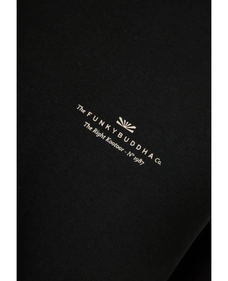 FUNKY BUDDHA Men's plain T-shirt FBM013-001-04 BLACK