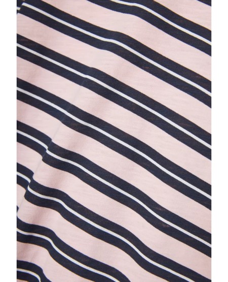 FUNKY BUDDHA  Ανδρικό ριγέ t-shirt από βαμβάκι FBM013-303-04 ROSE WATER