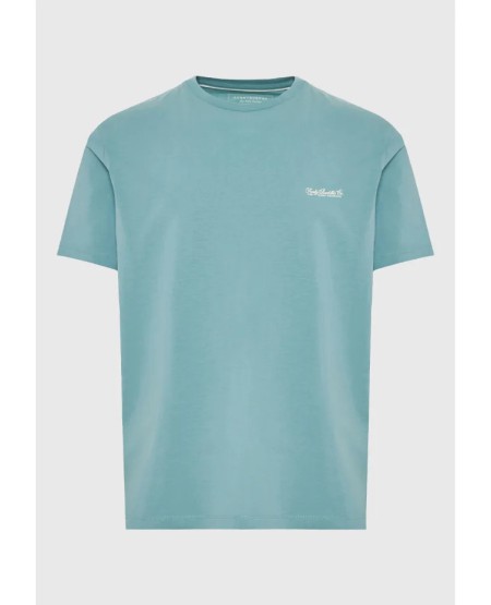 FUNKY BUDDHA Men's plain T-shirt FBM013-001-04 MINERAL BLUE