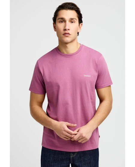 FUNKY BUDDHA Ανδρικό μονόχρωμο T-shirt - The basics collection FBM013-001-04 MELLOW MAUVE