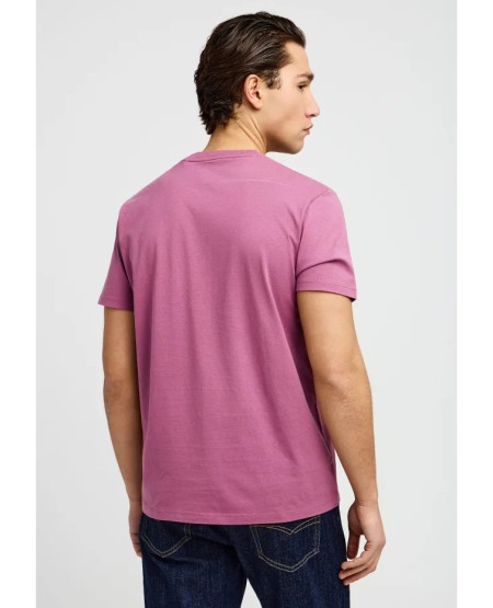 FUNKY BUDDHA Ανδρικό μονόχρωμο T-shirt - The basics collection FBM013-001-04 MELLOW MAUVE