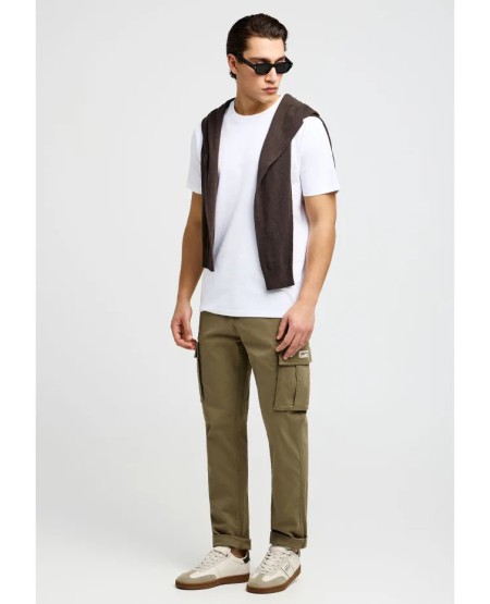 FUNKY BUDDHA Men's plain T-shirt FBM013-001-04 WHITE