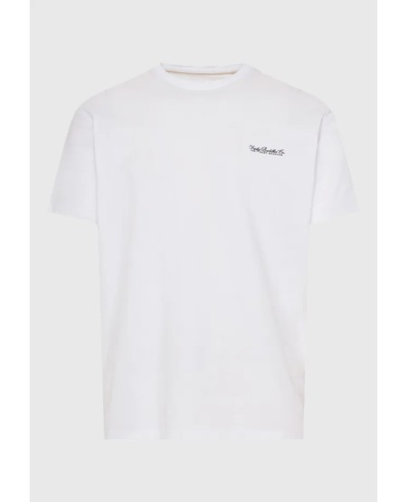 FUNKY BUDDHA Ανδρικό μονόχρωμο T-shirt - The basics collection FBM013-001-04 WHITE