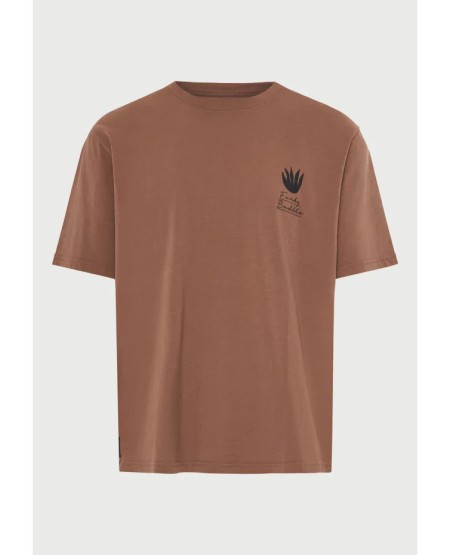 FUNKY BUDDHA  T-shirt με τύπωμα στην πλάτη FBM013-052-04 CIGAR