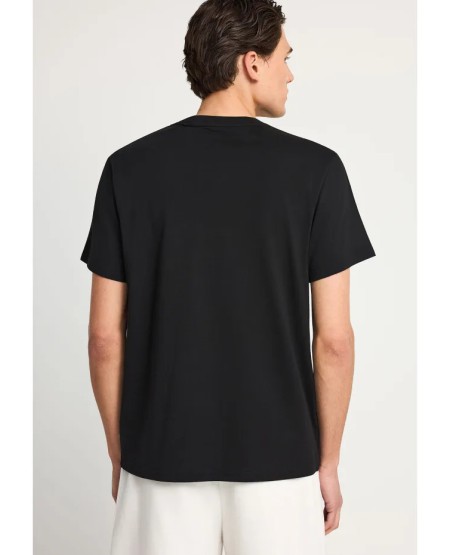 FUNKY BUDDHA Ανδρικό βαμβακερό t-shirt με τύπωμα  FBM013-011-04 BLACK