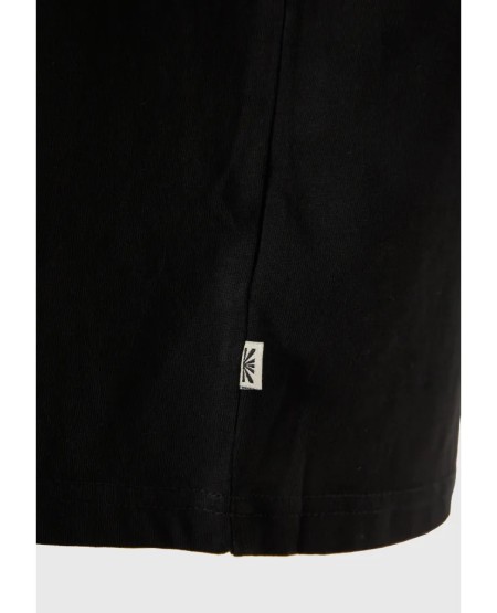 FUNKY BUDDHA Ανδρικό βαμβακερό t-shirt με τύπωμα  FBM013-011-04 BLACK