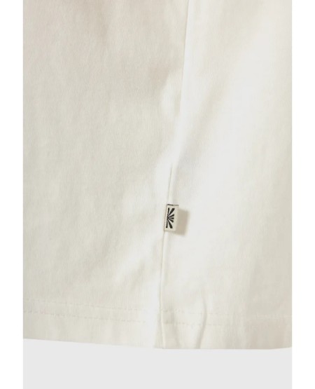 FUNKY BUDDHA Ανδρικό βαμβακερό t-shirt με τύπωμα  FBM013-011-04 OFF WHITE