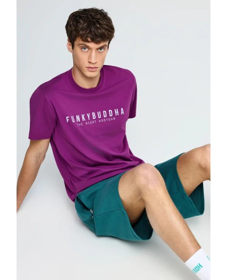 FUNKY BUDDHA Essential αθλητική βερμούδα με λογότυπο FBM013-050-03 MEDITERRANEA