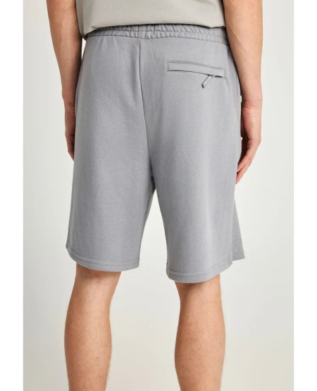 FUNKY BUDDHA Essential αθλητική βερμούδα με λογότυπο FBM013-050-03 STEEL GREY
