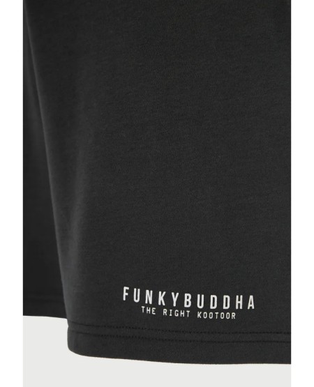 FUNKY BUDDHA Essential αθλητική βερμούδα με λογότυπο FBM013-050-03 BLACK