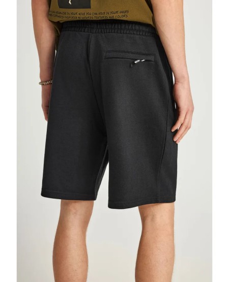 FUNKY BUDDHA Essential αθλητική βερμούδα με λογότυπο FBM013-050-03 BLACK