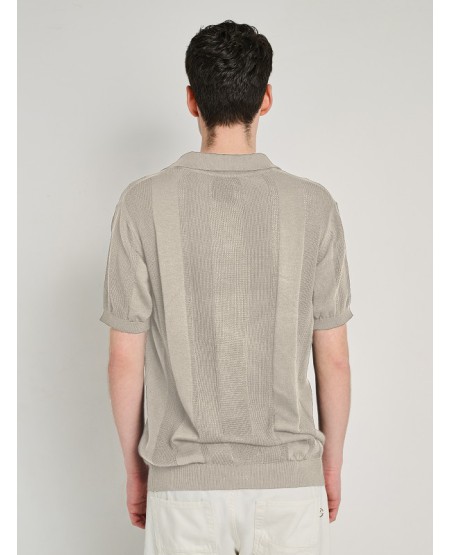 STAFF JEANS Ektor Ανδρικό Λεπτό Πλεκτό Πόλο Γιακάς 64-204-055 STONE