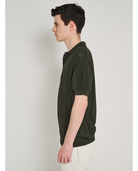 STAFF JEANS Ektor Ανδρικό Λεπτό Πλεκτό Πόλο Γιακάς 64-204-055 KHAKI