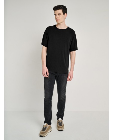 STAFF JEANS Ian Ανδρικό Μπλουζάκι Χαλαρή Εφαρμογή Κοντο Μανίκι 64-019.055 BLACK