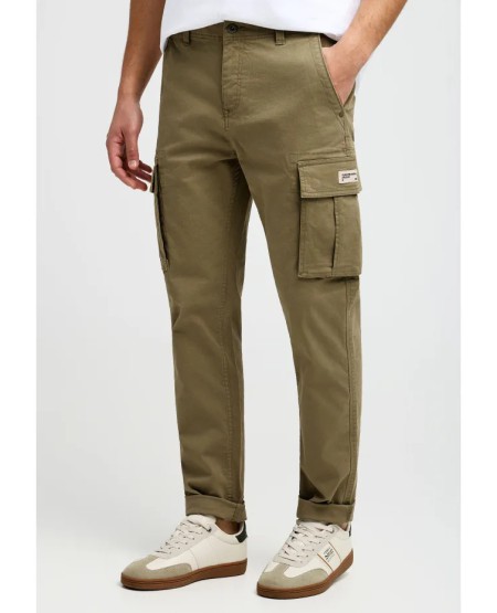 FUNKY BUDDHA Men's comfort cargo pants - The essentials FBM013-002-02 DUSTY KHAKI