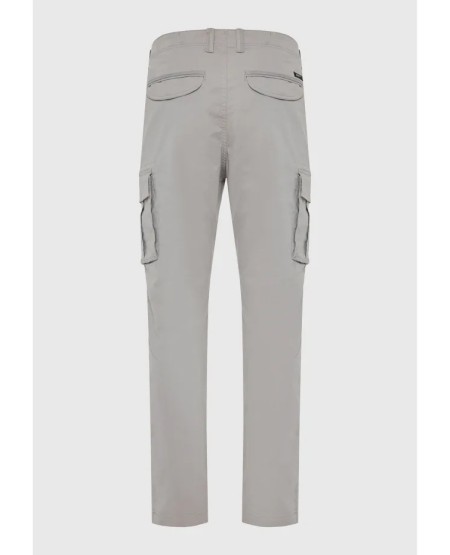 FUNKY BUDDHA Ανδρικό comfort cargo παντελόνι - The essentials FBM013-002-02 GREY