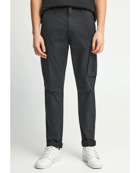 FUNKY BUDDHA Ανδρικό comfort cargo παντελόνι - The essentials FBM013-002-02 BLACK
